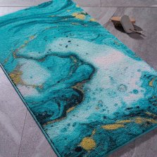 Коврики для ванной комнаты CONFETTI Bella Marbling (2шт) 57х100см бирюзовый CONF.10.2/57х100.MRB-TUR