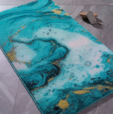 Коврики для ванной комнаты CONFETTI Bella Marbling (2шт) 57х100см бирюзовый CONF.10.2/57х100.MRB-TUR