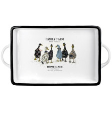 Блюдо AGNESS FAMILY FARM 35,5х20х4 см с ручками 263-1256