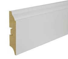 Плинтус МДФ Durowood 82 белый под покраску  2,4 м