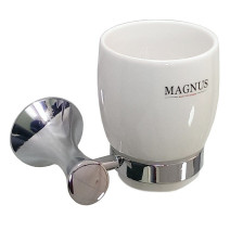 Подстаканник одинарный MAGNUS 85005 хром/керамика