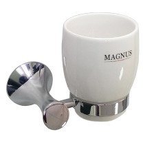Подстаканник одинарный MAGNUS 85005 хром/керамика