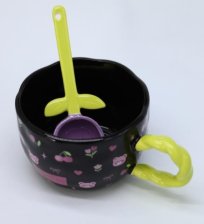 Кружка 400 мл Cherry and Bear, black YX-723-01