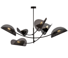 Люстра IM MD 8378-6-P-BK H510 D1020 6х60W E27