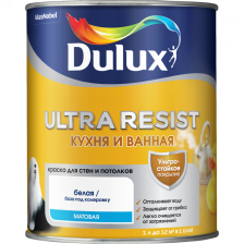 Краска Dulux Ultra Resist для кухни и ванной матовая BW (1л)