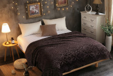 Плед велсофт Cleo Moreska 012-OPM Размер: 180х200, Цвет: Коричневый