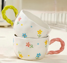 Кружка 400 мл Flower meadow, mix YX-722B