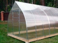 Теплица Стрелка 3м х 8м (каркас 25х25, дуга через 65см) + сотовый поликарбонат