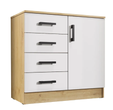 Комод К800-1Д Дуб вотан/Белый