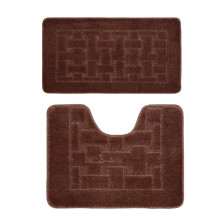 Комплект ковриков для ванных комнат  BANYOLIN CLASSIC из 2 шт 50х80/50х40см 11мм (темно-коричневый) 1/25