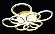 Люстра СТ Д-MX6253/4+4 WH 224W D500х100мм 3000-4000K 