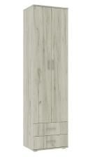 Шкаф платяной (800) Ева Нью Дуб Крафт Белый