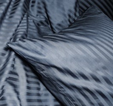 Наволочка страйп-сатин 70х70 см синий Mariya DeLuxe