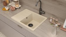 Мойка из искусственного камня 640х505 бежевый 17759/29