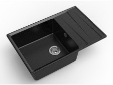 Мойка 760х500 искусственный камень черный GF-LV760