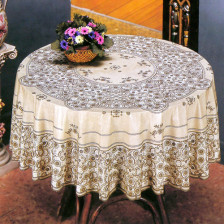 Скатерть ПВХ EMBOSSED D137см С613-137BG бежевая