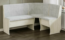 Скамья угловая "Фиеро" тип 2 дуб крафт белый/тк silver