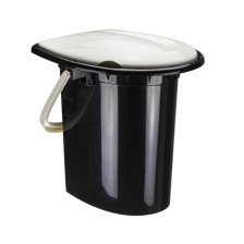 Ведро 16л пл туалетное М2459 белый ротанг