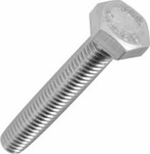 Болт М5х16 DIN933 с шестигранной головкой полная резьба