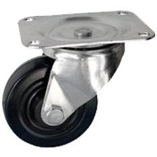 Опора колесная поворотная SCdd25 d 50 цельное из резины 30 кг