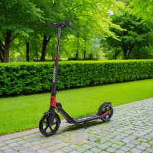 Самокат городской NOVATRACK DEFT алюминий, амортизатор, колеса 230х200 мм PU, эргономичный складной руль