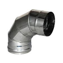 Колено-сэндвич нержавеющий (430/0,5+нерж) 160х250 90 Градусов