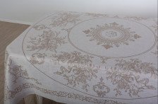 Скатерть лен 170х245 рис 140 цв 133 Ангелы Орша