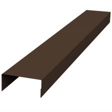 Крышка 45х20 жалюзи Texaс 0,45 PE RAL 8017 шоколад (2,5м)