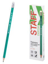 Карандаш ч/гр STAFF EVERYDAY BLP-963  с ластиком