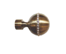 Наконечник ИНТЕР 19мм Дофин черный никель 2шт