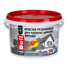 Краска резиновая для кровли, цоколя и фасада терракотовая 3кг Dali