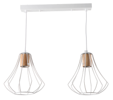 Люстра IM MD.9052-2-P-WH+WOOD H800 D560 2х60W E27