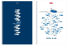 Тетрадь 80 л А4 клетка Hatber Рыба моя, гребень 8667