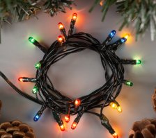 Гирлянда "Метраж", 12 м, нить темная, 20 ламп, 220V, фиксинг, МУЛЬТИ 187153