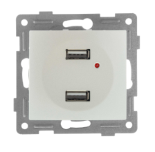Розетка USB 2-м скрытой установки С10USB2-028 жемчуг