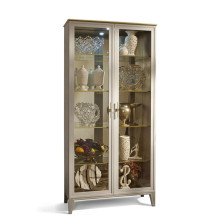 Витрина 2 дверная Palmari P5240 с зеркалом серо-бежевый 1024х2100х410