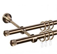 Карниз Грейс 2-рядный D25/16 (труба гладкая/гладкая) Антик 3,0м