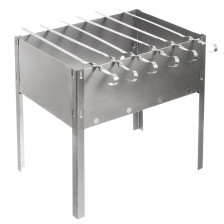 Мангал 350х250х350х0,5мм сборный, +6шампуров BOYSCOUT 61235