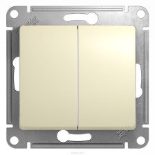 Выключатель 2-м скрытой установки Glossa GSL000251 бежевый