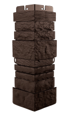 Угол наружный к цокольному сайдингу Шотландия Эко коричневый (0,8х0,59) АльтаПрофиль