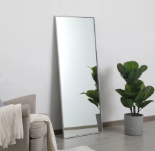 Зеркало 1100х700 мм в алюминиевом профиле, белый глянец