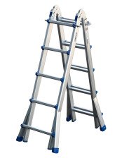 Лестница ТТ45 алюминиевая шарнирная телескопическая 4x5