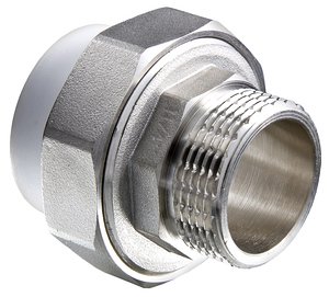 Муфта полипропиленовая разъёмная наружная резьба D25-3/4 VALTEC