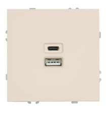 Розетка 2-м USB+Type Эмили RST10-5115-08 кашемир