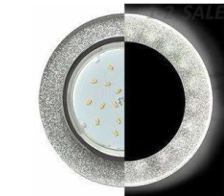 Светильник GX53 H4 LD5310 Стекло черный хром/черный подсветка 4000К 38х126 SP53RNECH