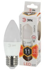 Лампа светодиодная Е27 11W/2700 В35 (свеча) ЭРА
