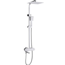 Стойка душевая GAPPO G2483 с тропическим душем, смесителем, хром