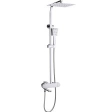 Стойка душевая GAPPO G2483 с тропическим душем, смесителем, хром