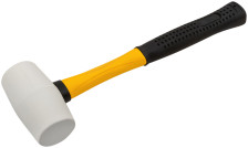 Киянка резиновая 225гр  белая с фибер ручкой FIT 45501