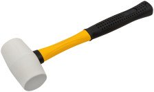 Киянка резиновая 225гр  белая с фибер ручкой FIT 45501